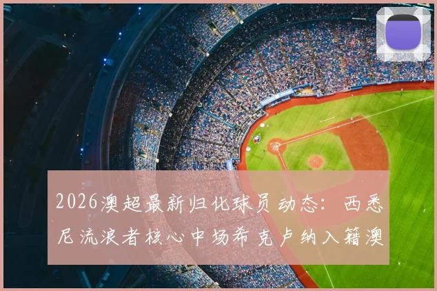 2026澳超最新归化球员动态：西悉尼流浪者核心中场希克卢纳入籍澳大利亚，球队实力与国家队前景分析